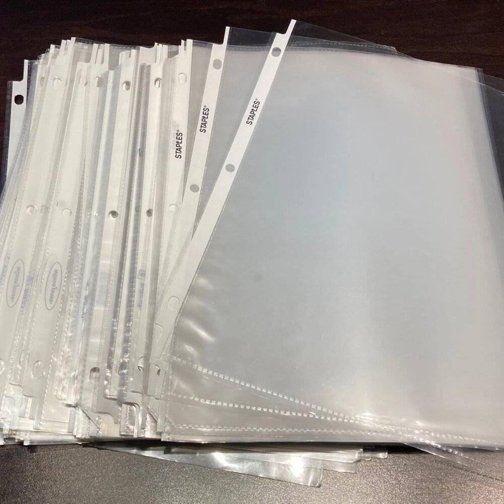 Medium Weight Sheet Protectors, Clear, 100 sheets